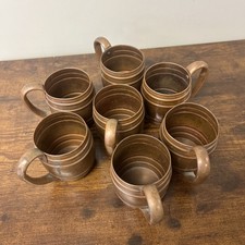 Set of 7 Vintage Copper Moscow Mule Mug Barrel Cup Cavalier by National Silver picture