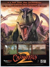 Carnivores 2 - PC FPS Game - Vintage Original Print Ad/Poster Promo Art 1999 picture