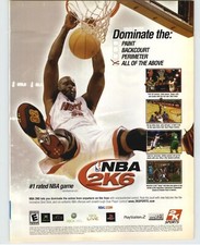 NBA 2K6 PS2 Xbox 360 2005 Print Ad/Poster Shaquille O'Neal Miami Heat Photo  picture