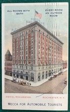 Hotel Rochester NY – 1914 Mailed – Early Automobile Tourist Hotel Advertising picture