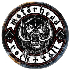 Motorhead Rock N Roll Round EMBOSSED Sign wall decor 11.75 