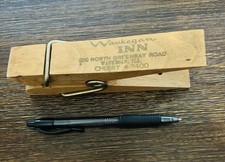Antique Wooden Advertising Desk Clip - Waukegan Inn picture