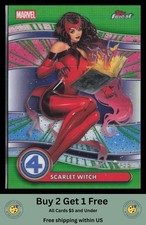 Scarlet Witch 2026 Finest Fantastic Four #076 Green Refractor picture