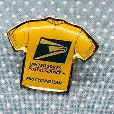 USPS Postal Service Pro Cycling Team Advertising Lapel Pin - Jersey Shaped picture
