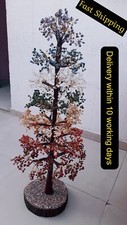 Large Seven 7 Chakra handmade gemstone crystal Christmas Tree Gift 25-30Inches picture