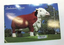 Vintage 1980's Audubon IA  Albert The Bull Unused Lawson Mardon Postcard picture