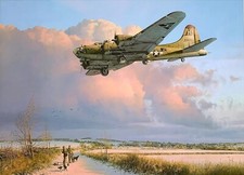 Skipper Comes Home by Robert Taylor Artist Proof signed by WWII B-17 Pilots picture