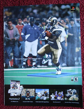 2001 NFL Gameday Video Game Print Ad ~ MARSHALL FAULK, Los Angeles Rams Football picture