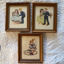 Vintage 1960’s Framed Prints boy and girl prints reliance industries  picture