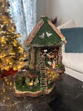 Fairy House Large Fully Decorated and Lights. Must See One of a kind picture