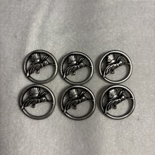 Nicky Epstein Out Of Production Buttons Lot Of 6 Pewter Hummingbird 1” NOS picture