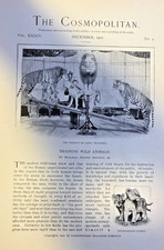 1902 Training Wild Animals Sakes Lions Kangaroos Polar Bears illustrated picture