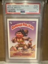 1985 Topps Garbage Pail Kids Series 2 OS2 56b Brutal Bridget GLOSSY PSA 9 MINT picture