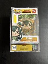Funko Pop  VVGS 9.6 Tsuyu My Hero Academia #374 Monica Rial Auto *RIBBIT* 🐸  picture