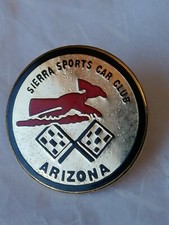 Sierra Sports Car Club Lapel Pin Automobile Rally Racing Flags picture