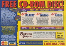 Mega CD-ROM Free Disc Offer Vintage Print Ad 1993 Sharware Tucson AZ u Original picture