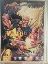 1992 Marvel Masterpieces 3-D Wolverine Vs Sabretooth Battle Spectra W Factory... picture