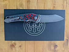Hawk Knives Talon w/Nebula Fat Carbon Overlays and tumbled blade finish picture