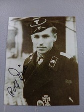 German WW2 Panzer Knights Cross Bearer Signed Photo picture