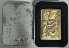 ZIPPO 1997 BARRETT SMYTHE ENDANGERED ANIMALS ELEPHANT EMBLEM LIGHTER IN BOX H425 picture
