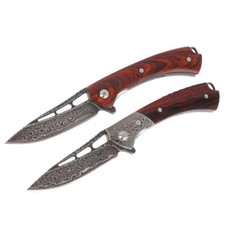 Masalong kni300 sharp VG10 Damascus folding knife Dalbergia wood handle Premium  picture