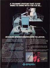 Sperry F/A-18 fly-by-wire Flight Trainer Great Neck NY Print Ad 1984 picture