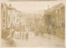 Photo WW1 funeral officer Longuyon used d. bomb dropped 1918 FlA A296 X287 picture