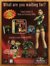 1999 Tomb Raider II 2 Playstation PS1 Print Ad/Poster Gex 3 Soul Reaver Game Art picture