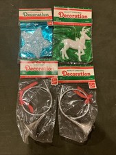 VTG New Old Stock 4 Novelty Christmas Ornaments picture