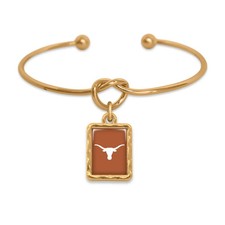 Texas Longhorns, Licensed University Emblem Bracelet, 18K gold plated picture