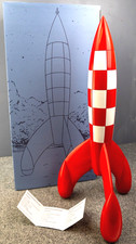 Statuette Moulinsart Tintin 46994 Moon Rocket 60cm Rare Resin Model 2017 picture