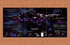 Descent FreeSpace Great War PC Original 1998 2-Part Foldout Poster 10.5