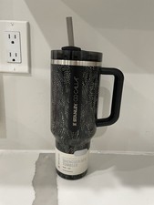Stanley x CALIA Quencher 40 oz Tumbler Black Serpent H2.O FlowState NWT picture