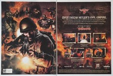 Return to Castle Wolfenstein Vintage Magazine 2-Page Print Ad PS2 Xbox 2003 picture