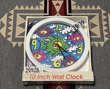 Keith Campbell Fish In Clouds Glow Clock 10