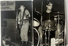 Vintage 5x7 Kodak B&W Concert Photos Punk Rock Band Live Performance Lot 2 picture