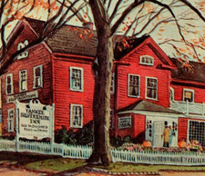 * VTG Postcard Artwork Yankee Silversmith Inn Wallingford CT c1967 picture