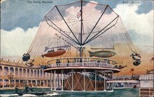 Flying machine at Earl's Court Exposition c1900s-10s Vintage Postcard picture