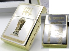 FIFA World Cup Korea Japan Gold Silver Limited Zippo Oil Lighter 2000 Unifred picture