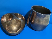 Pair of Steve Cozzolino for Nambe copper colored pieces: MT0437 & MT0448 picture