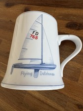 JKW Bavaria Sailboat Nautical Mug Cup 1950 Flying Dutchman /Finn West Germany 5” picture