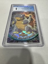 1999 Topps Pokemon TV Blastoise Rainbow Foil CGC 9 picture