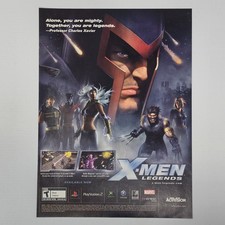 X-Men Legends Xbox GameCube PlayStation 2 PS2 Authentic Magazine Ad picture