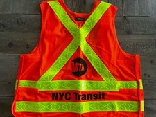 MTA New York City Transit Safety Vest Subway Bus Collectible Regular Fit 2XL picture