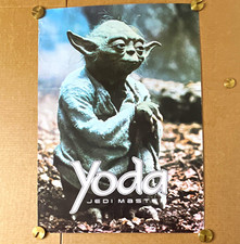 Rare vintage 1980 Yoda Jedi master poster Star Wars 20 x 28 picture