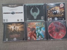 Lot Of 6 Fantasy Action PC CD-ROM Games - LOTR Quake Myst Daemonica Undying Lore picture