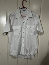 DSCP Quarterdeck White Military Navy Short Sleeve Shirt Large Uniform picture