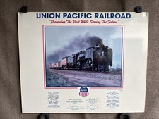 2005 Union Pacific Railroad UP 844 Poster on Posterboard W/ Signatures~16
