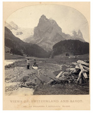 William England, Switzerland, Wellhorn in Rosenlau Vintage Albumen Print 1860 Print picture