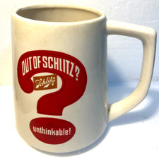 Vintage 1970s Schlitz Beer Mug Stein 7.5